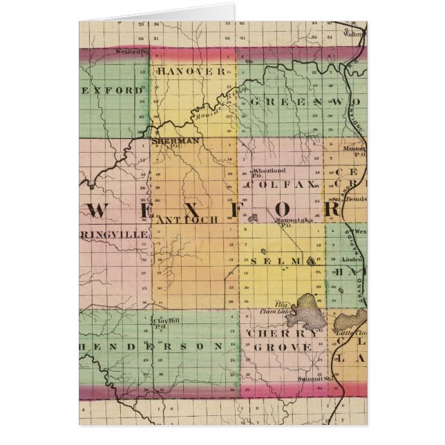Kaart van Wexford County, Michigan (Voorkant)