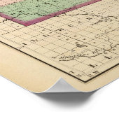 Kaart van Wexford County, Michigan Poster (Hoek)