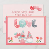 Kaart van Whimsical Couple Valentijns (Voorkant / Achterkant)