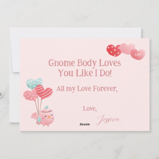 Kaart van Whimsical Couple Valentijns (Achterkant)