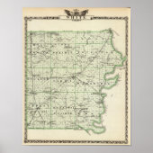 Kaart van White County Poster (Voorkant)