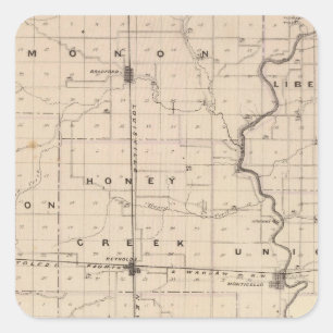 Kaart van White County Vierkante Sticker