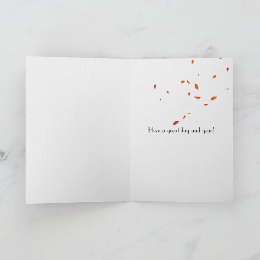 Kaart van wijn en bladeren in de herfst (Binnen)