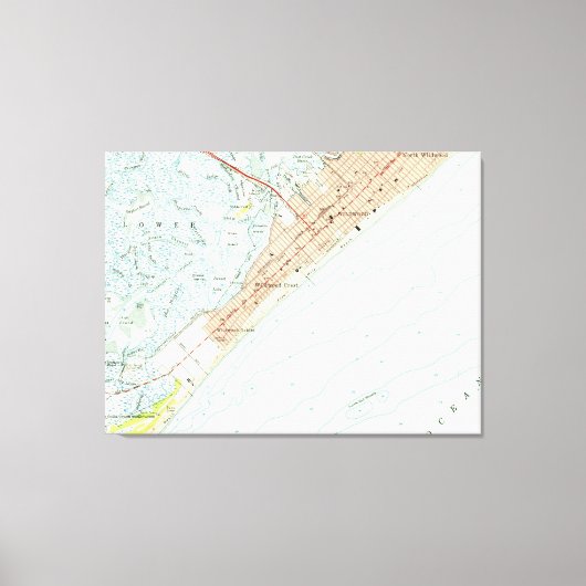  kaart van Wildwood NJ (1955) Canvas Afdruk (Voorkant)