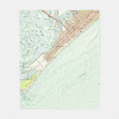  kaart van Wildwood NJ (1955) Fleece Deken (Voorkant)