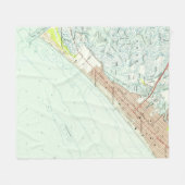  kaart van Wildwood NJ (1955) Fleece Deken (Voorkant (Horizontaal))