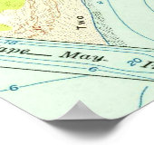  kaart van Wildwood NJ (1955) Poster (Hoek)