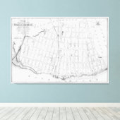  kaart van Williamsburg Brooklyn (1827) Canvas Afdruk (Insitu (Houten vloer))