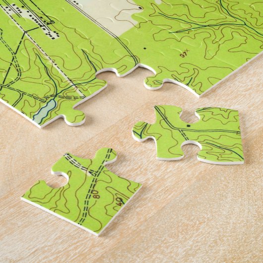  kaart van Williamsburg Virginia (1952) Legpuzzel (Zijkant)