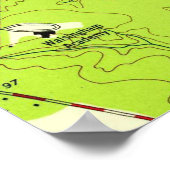  kaart van Williamsburg Virginia (1952) Poster (Hoek)