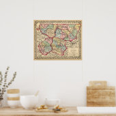 Kaart van Winfield, West Virginia Poster (Keuken)