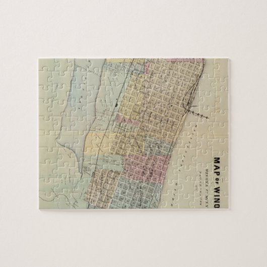 Kaart van Winona, Minnesota Legpuzzel (Horizontaal)