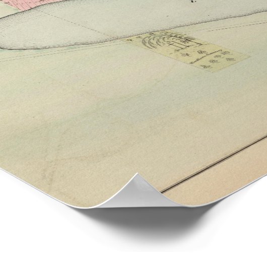 Kaart van Winona, Minnesota Poster (Hoek)