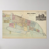 Kaart van Winona, Minnesota Poster (Voorkant)