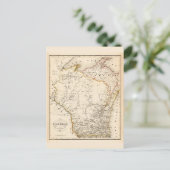  kaart van Wisconsin 1852 (Staand voorkant)