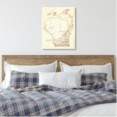 kaart van Wisconsin 1852 Poster Canvas Afdruk (Insitu (Slaapkamer))