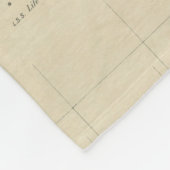 kaart van Wisconsin (1895) Fleece Deken (Hoek)