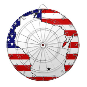 KAART VAN WISCONSIN DARTBORD