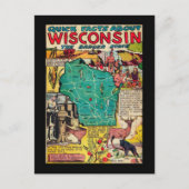 Kaart van Wisconsin en feiten (Voorkant)