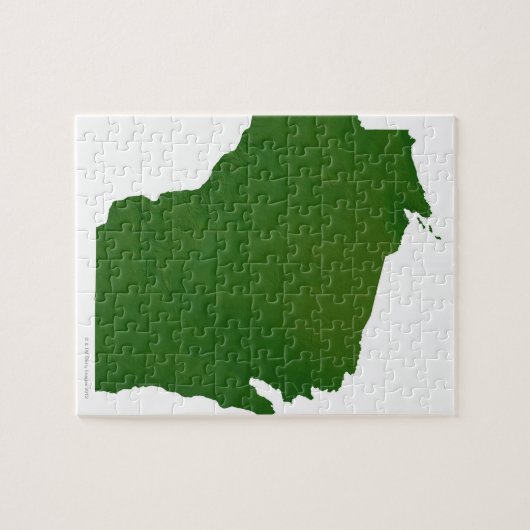 Kaart van Wisconsin Legpuzzel (Horizontaal)