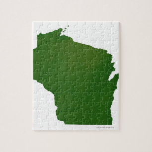 Kaart van Wisconsin Legpuzzel