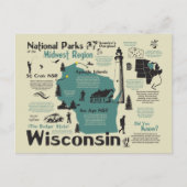 Kaart van Wisconsin National Parks (Voorkant)