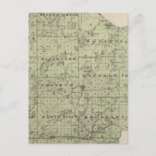 Kaart van Wright County, Minnesota (Voorkant)