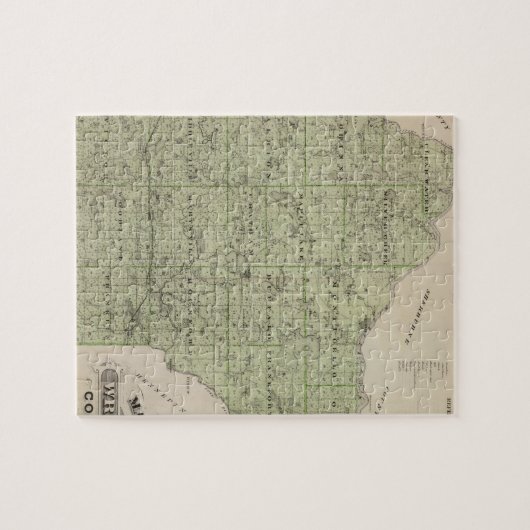 Kaart van Wright County, Minnesota Legpuzzel (Horizontaal)