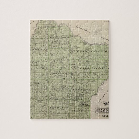 Kaart van Wright County, Minnesota Legpuzzel (Verticaal)