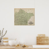 Kaart van Wright County, Minnesota Poster (Keuken)