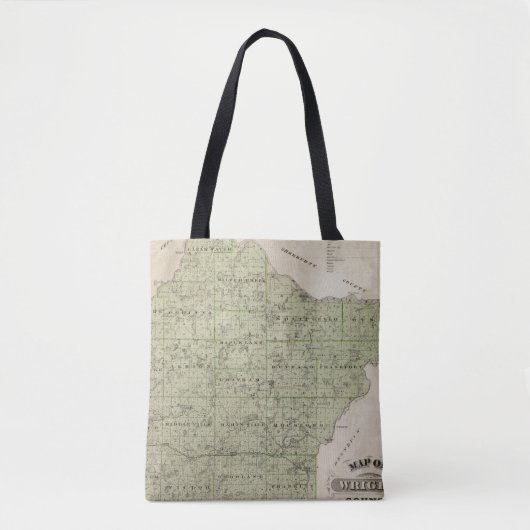 Kaart van Wright County, Minnesota Tote Bag (Voorkant)