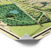 kaart van Wroclaw Polen (1910) Poster (Hoek)