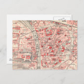  kaart van Wurzburg Duitsland (1905) (Voorkant / Achterkant)