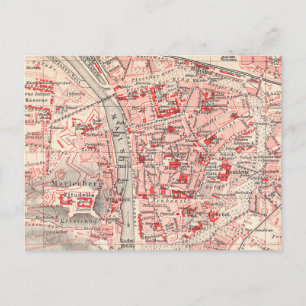  kaart van Wurzburg Duitsland (1905)