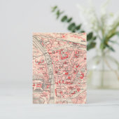  kaart van Wurzburg Duitsland (1905) (Staand voorkant)