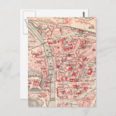  kaart van Wurzburg Duitsland (1905) (Voorkant / Achterkant)