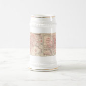  kaart van Wurzburg Duitsland (1905) Bierpul (Center)