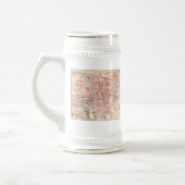  kaart van Wurzburg Duitsland (1905) Bierpul (Links)