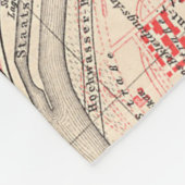  kaart van Wurzburg Duitsland (1905) Fleece Deken (Hoek)