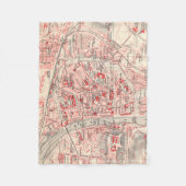  kaart van Wurzburg Duitsland (1905) Fleece Deken (Voorkant)