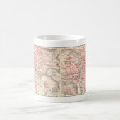 kaart van Wurzburg Duitsland (1905) Koffiemok (Center)