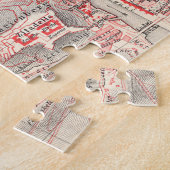  kaart van Wurzburg Duitsland (1905) Legpuzzel (Zijkant)