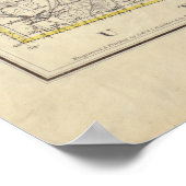  kaart van Wyoming (1883) Poster (Hoek)