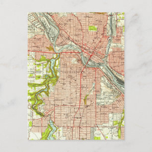  kaart van Youngstown Ohio (1951)