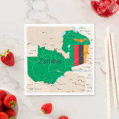 Kaart van Zambia Servet