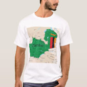 Kaart van Zambia T-shirt (Voorkant)