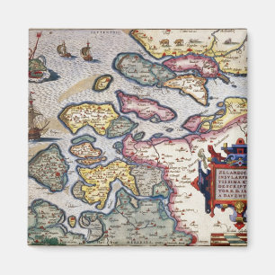 Kaart van Zeeland, c.1560 Magneet