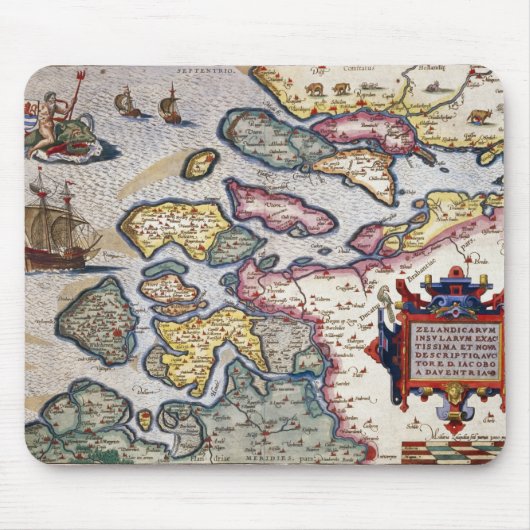 Kaart van Zeeland, c.1560 Muismat (Voorkant)