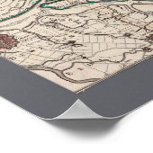 Kaart van Zeeland, Nederland (1748) Poster (Hoek)