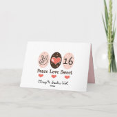 Kaart van Zestien Verjaardag van de Liefde van de (Achterkant)